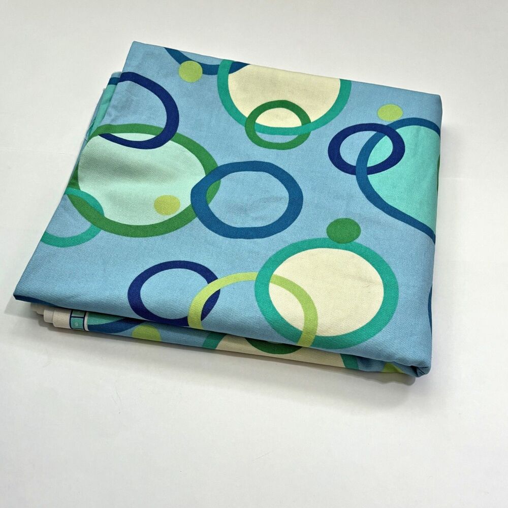 Braemore Home Decor Fabric 4 Yard Piece Screen Printed USA Vat Colors Blue Green